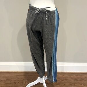 Aviator Nation 5 stripe sweatpants - Heather Gray Blue Size small